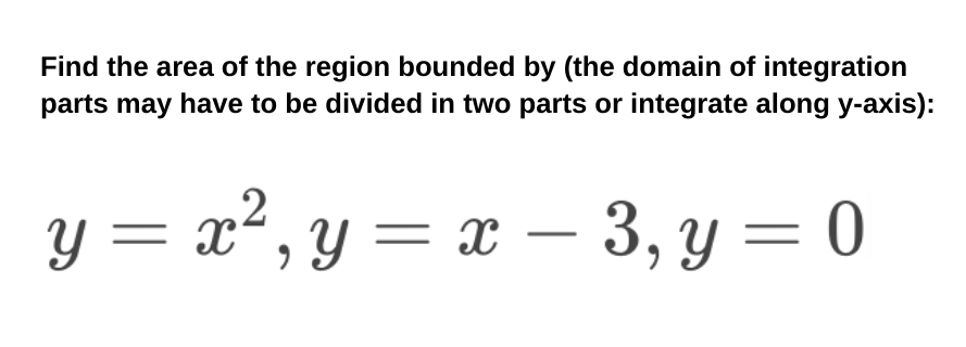 Solved Find the area of the region bounded by (the domain of | Chegg.com