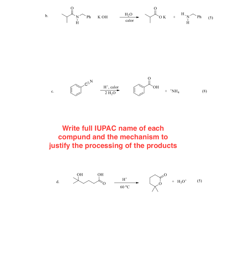 Solved Vym Kan Men Ymo H Ph Koh Ho Calor 0 K Cn Ph Chegg Com