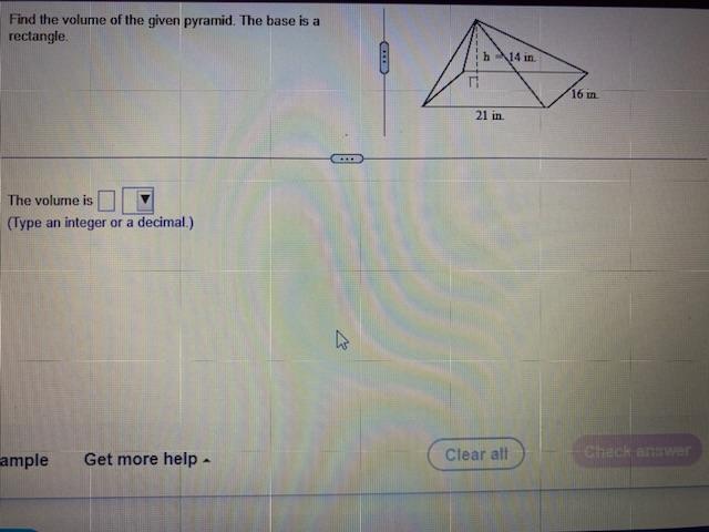 Solved 1 Point Find The Volume Of The Pyramid With Base In Chegg Com