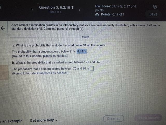 Solved A Set Of Final Examination Grades In An Introductory | Chegg.com