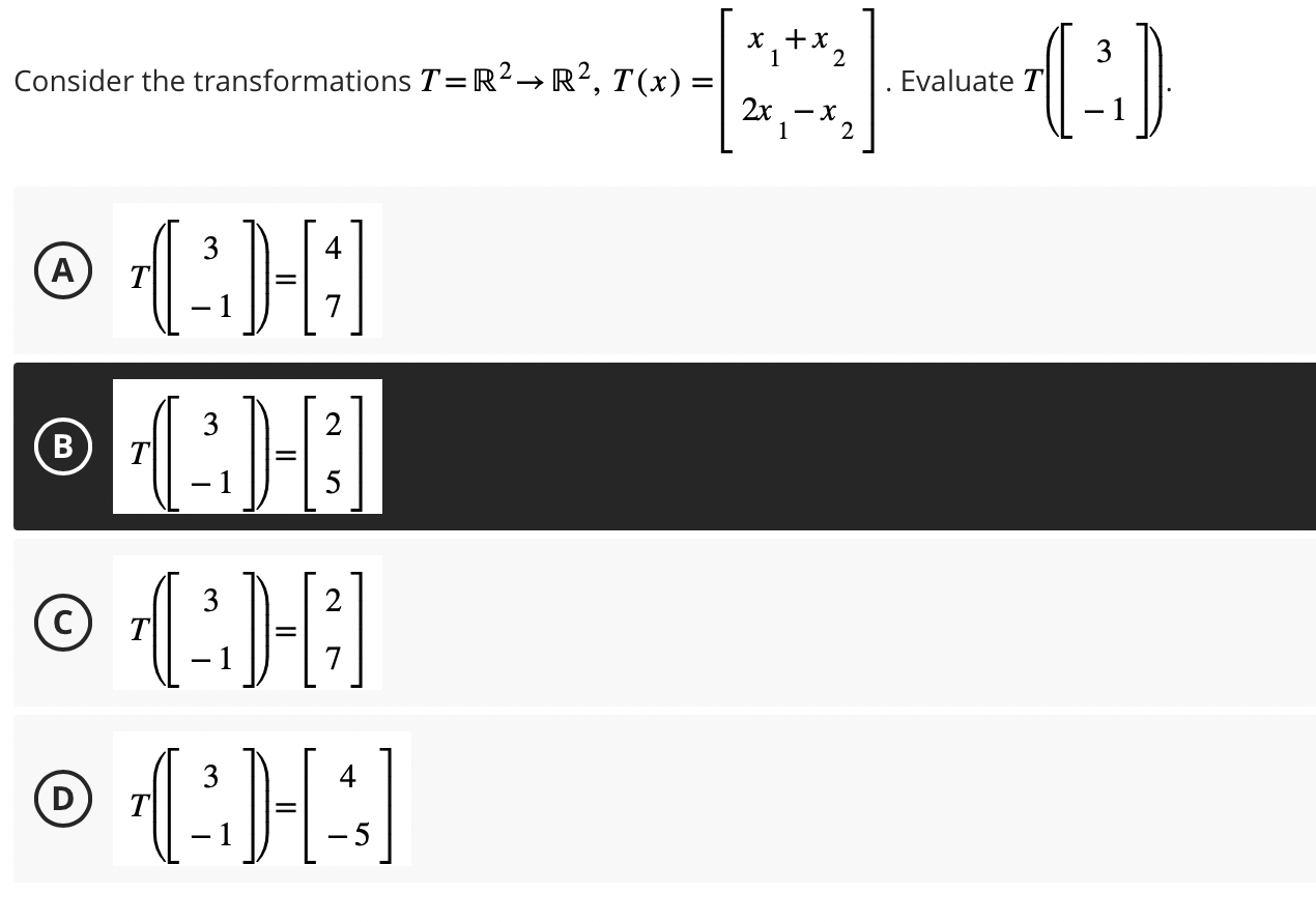 Solved Consider The Transformations | Chegg.com