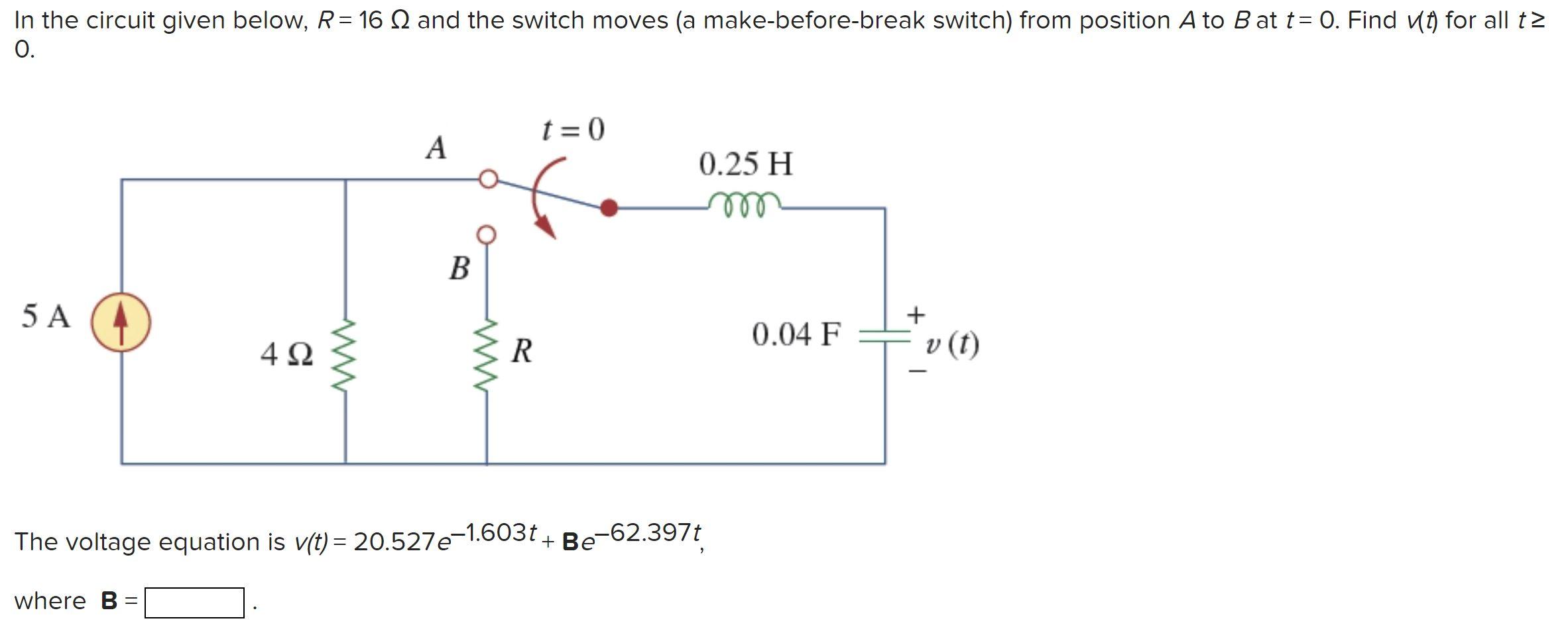 Solved In the circuit given below, R= 16 12 and the switch | Chegg.com