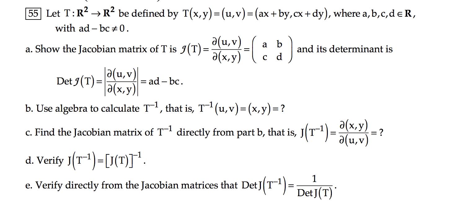 Solved A B ㅖ 55 Let T R Rº Be Defined By T X Y Chegg Com