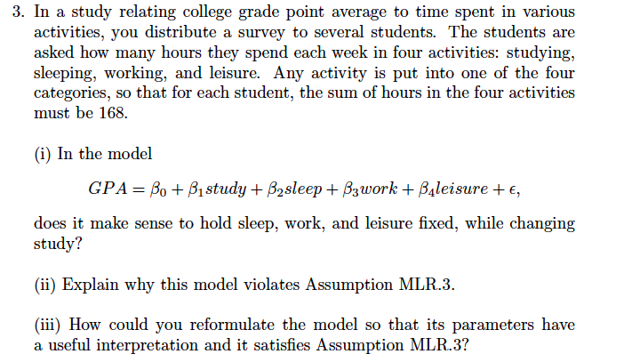 Solved 3 In A Study Relating College Grade Point Average To Chegg