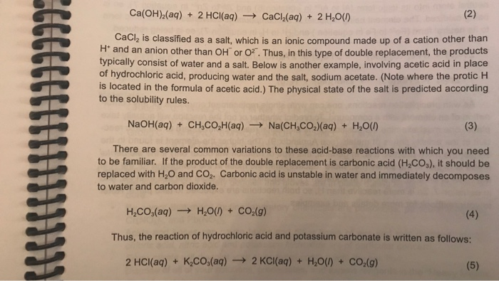 Solved 2. For the reactions that were to be completed in | Chegg.com