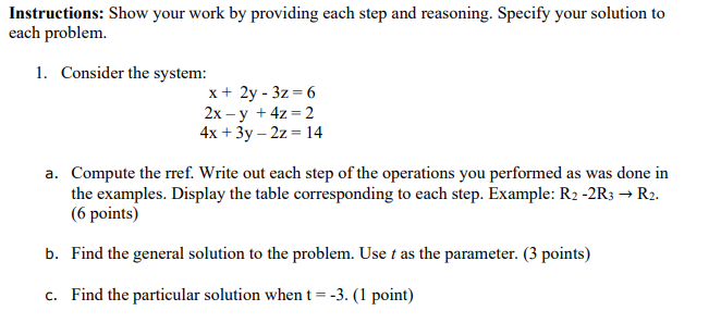 Solved Instructions: Show your work by providing each step | Chegg.com