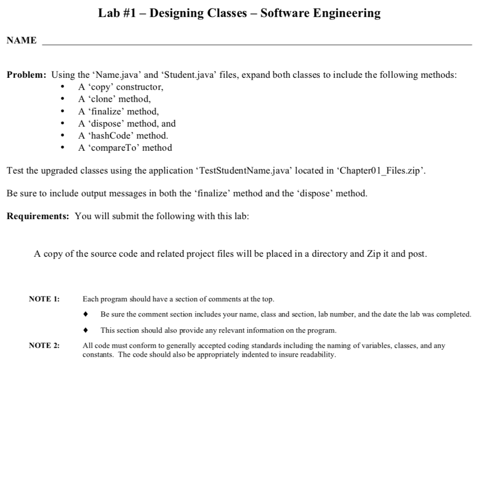 Solved *********Name.java****************** class Name { | Chegg.com