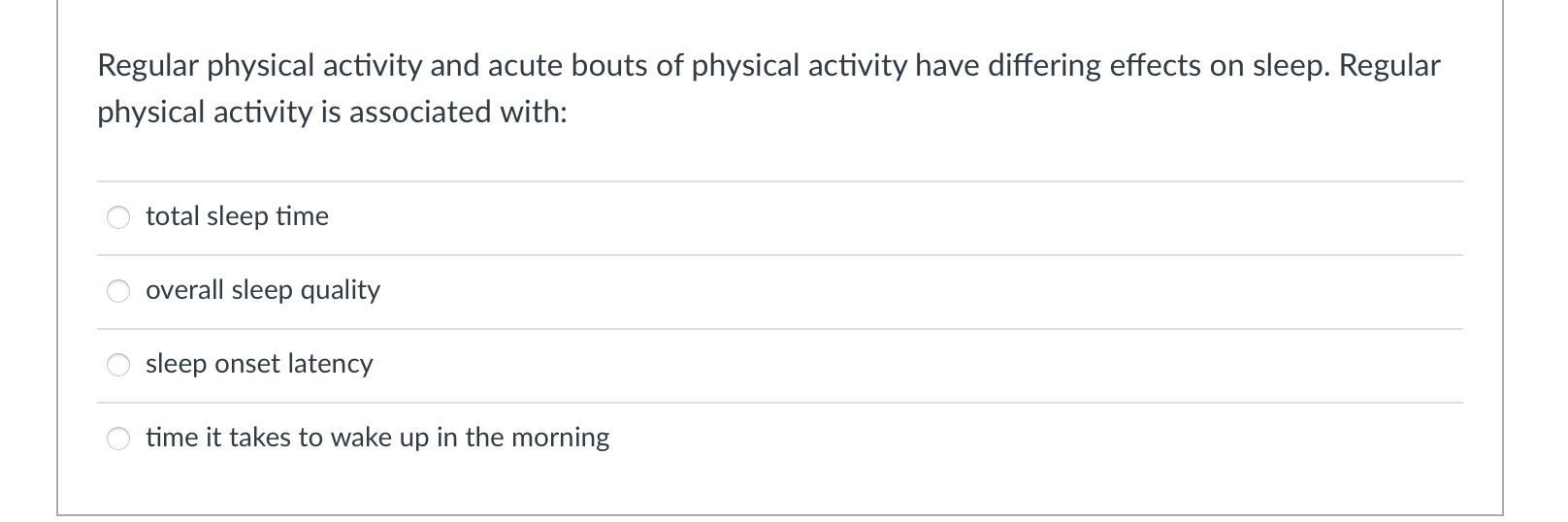 Regular Physical Activity And Acute Bouts Of Physical | Chegg.com