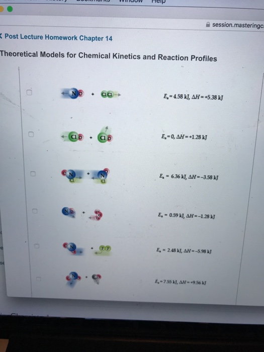 Solved Theoretical Models For Chemical Kinetics And Reaction | Chegg.com