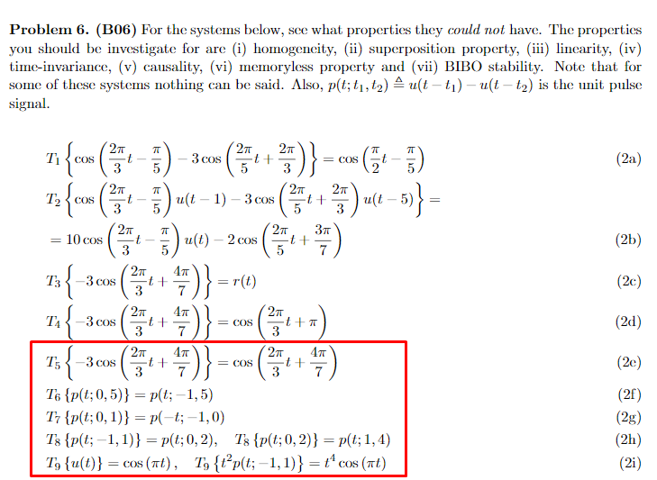 Solved Problem 6. (B06) For The Systems Below, See What | Chegg.com