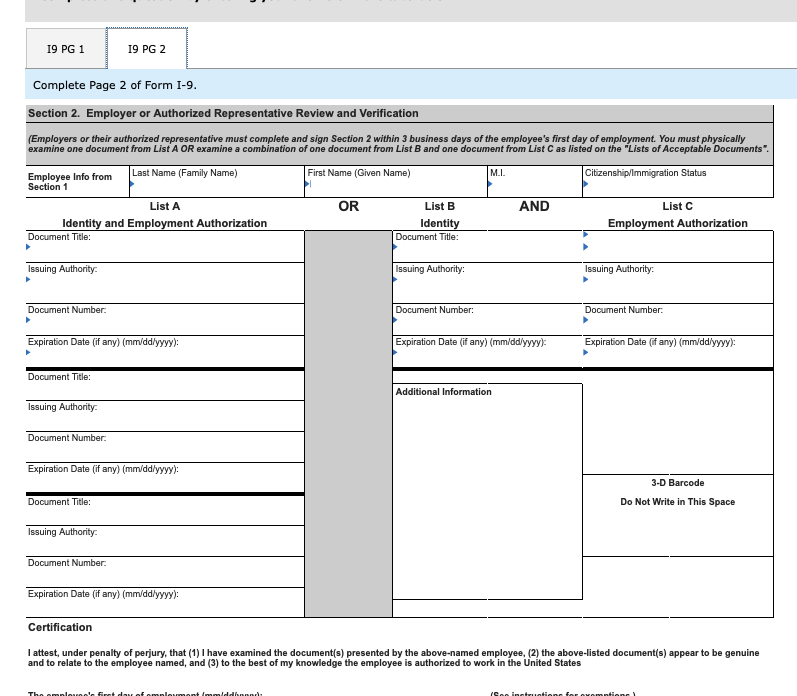 Employment Eligibility Verification Form Issuing Authority  MPLOYME