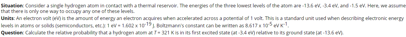 Solved Situation: Consider a single hydrogen atom in contact | Chegg.com