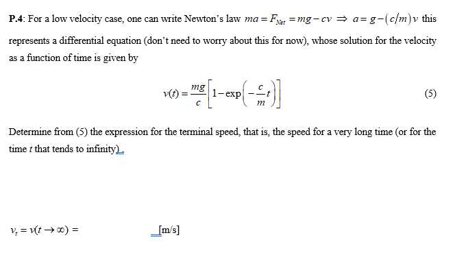 Physics Equation For Terminal Velocity - Tessshebaylo