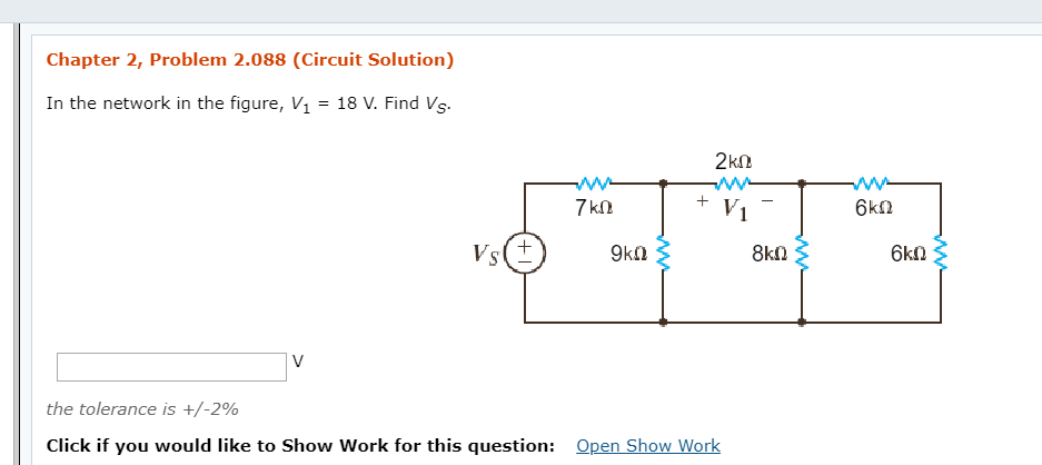 Solved Chapter 2, Problem 2.088 (Circuit Solution) In the | Chegg.com