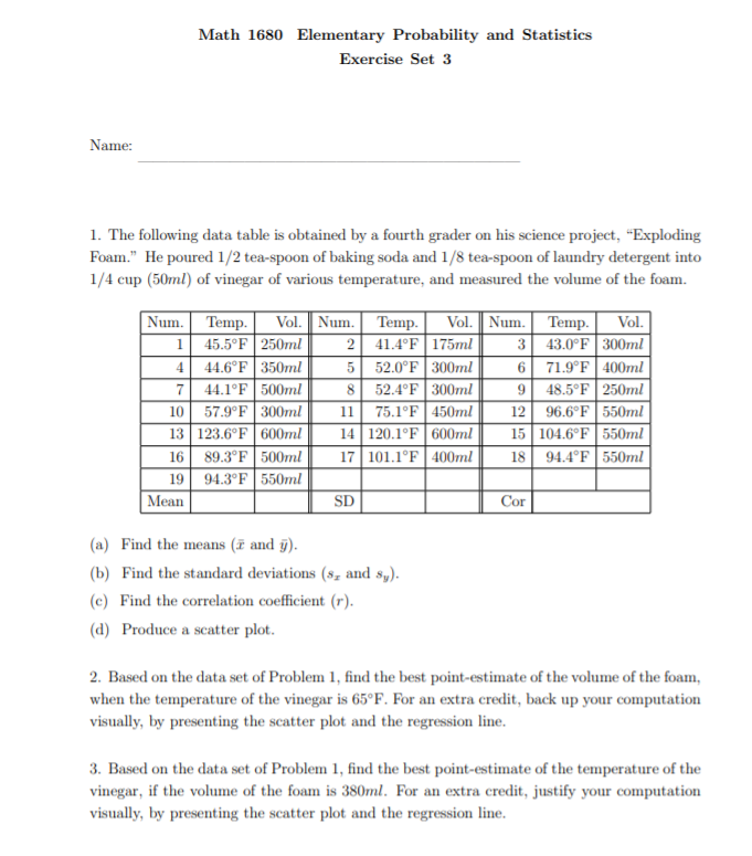 Solved I just need question 2 and 3 answered. Question 1 a.b | Chegg.com