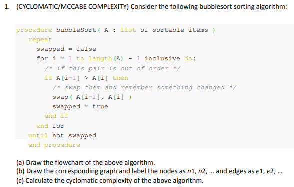 1 Cyclomaticmccabe Complexity Consider The 9217