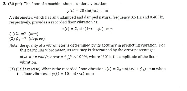 Solved 3. (30 pts) The floor of a machine shop is under a | Chegg.com