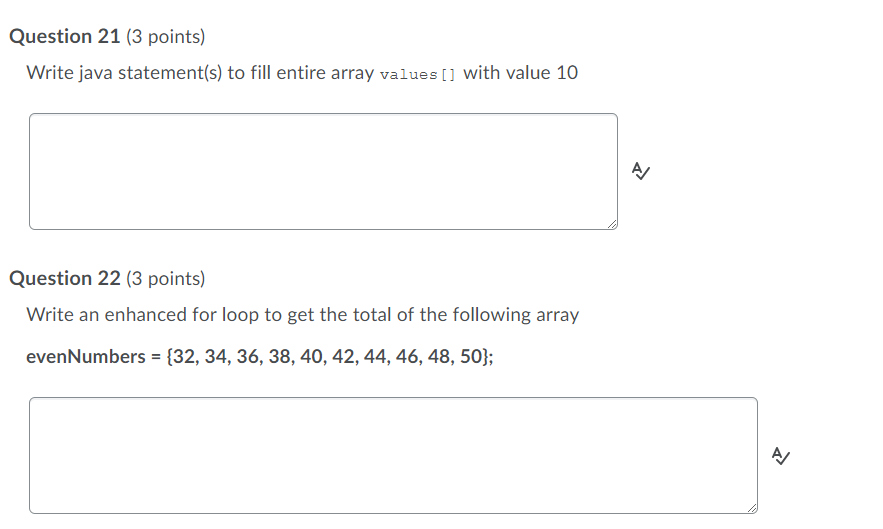 Solved Question 21 (3 points) Write java statement(s) to | Chegg.com