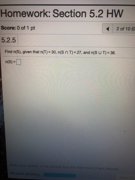 Solved Finite Mathematics - 1p Homework: Section 5.2 HW | Chegg.com