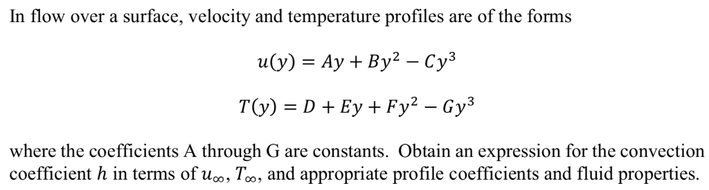 Solved In flow over a surface, velocity and temperature | Chegg.com