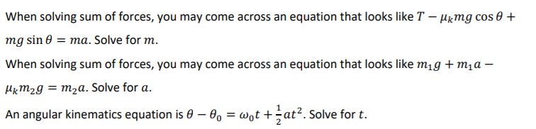 Solved When Solving Sum Of Forces, You May Come Across An | Chegg.com