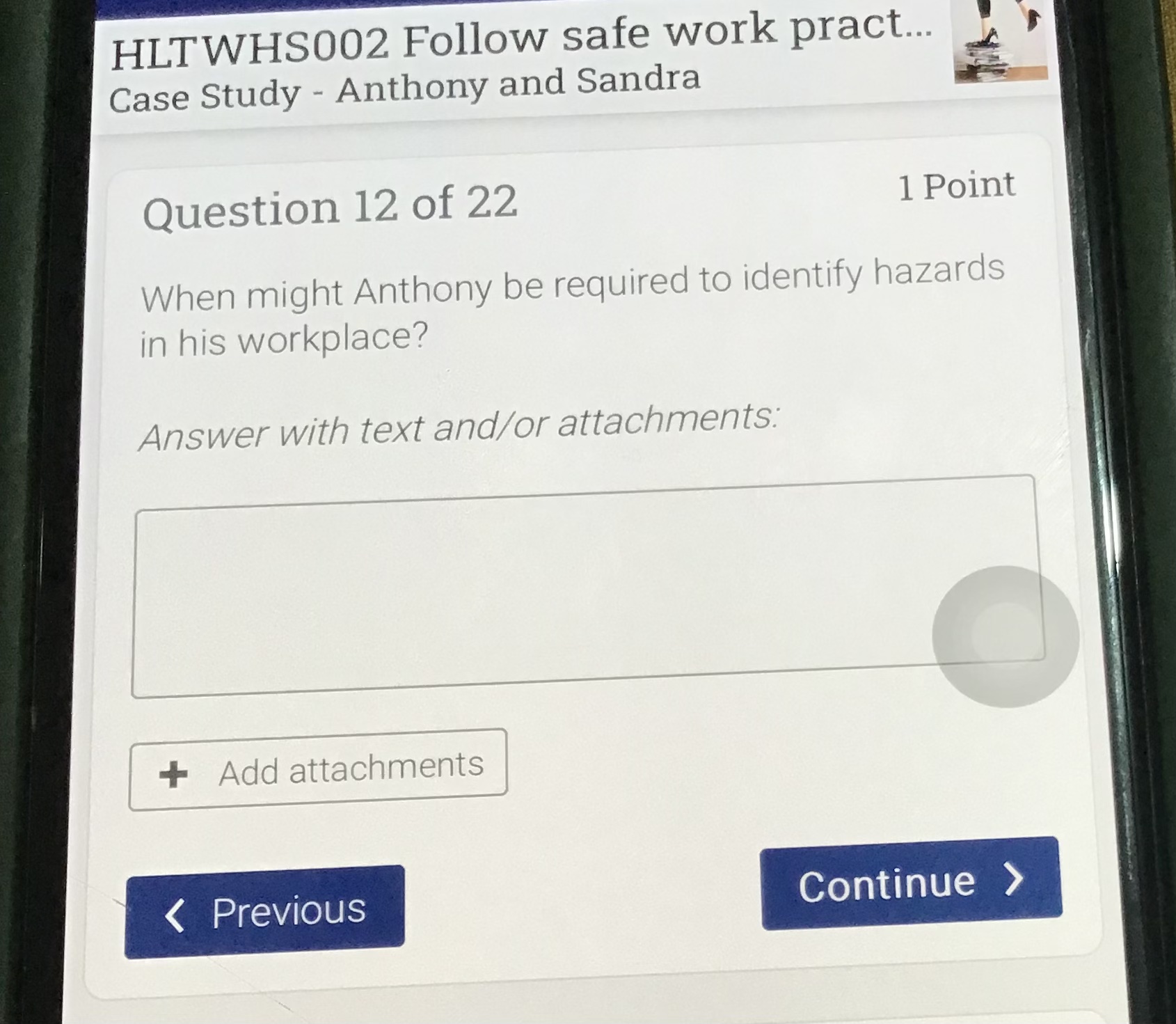 Solved Question 12 ﻿of 22When Might Anthony Be Required To | Chegg.com