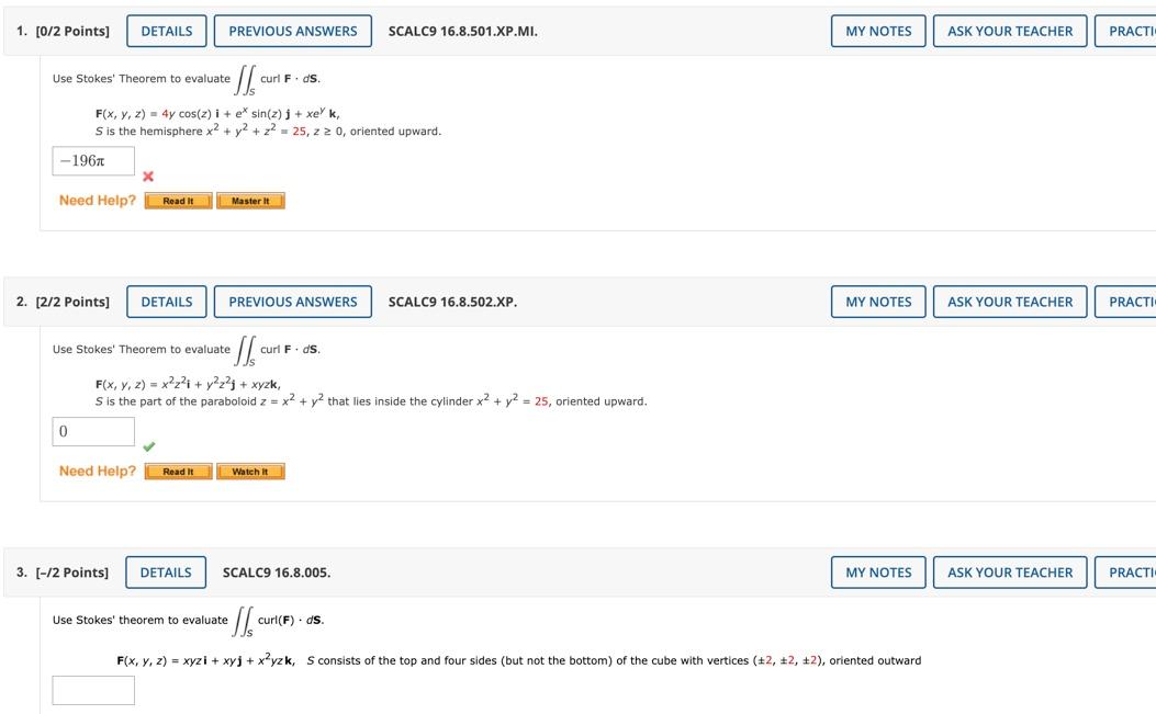 Solved 1. [0/2 Points] DETAILS PREVIOUS ANSWERS SCALC9 | Chegg.com