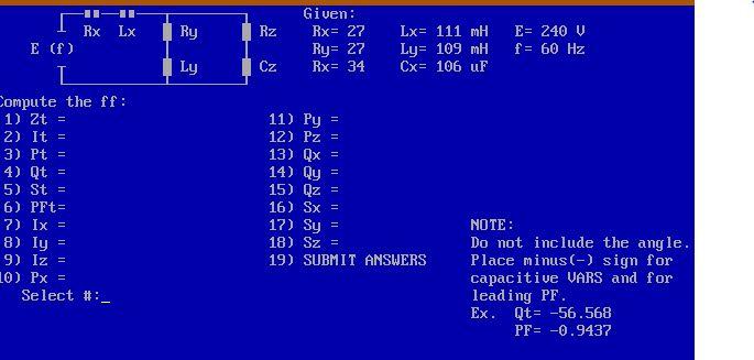 Solved IE Lx Rx Ry Rz Given: Rx= 27 Ry= 27 Rx= 34 Lx= 111 mH | Chegg.com