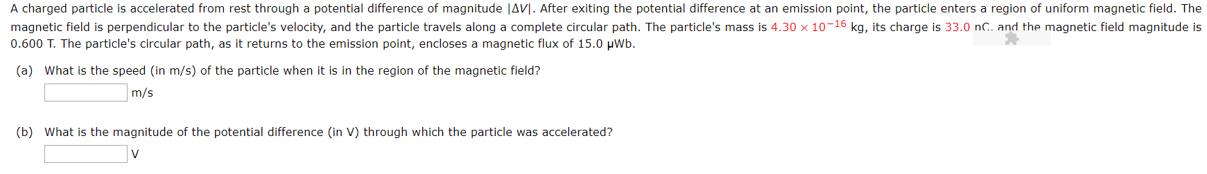 Solved A charged particle is accelerated from rest through a | Chegg.com