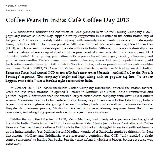 coffee wars case study