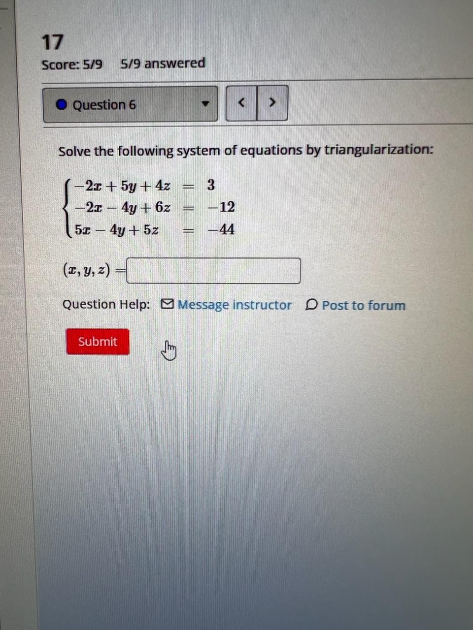 Solved Solve The Following System Of Equations By | Chegg.com