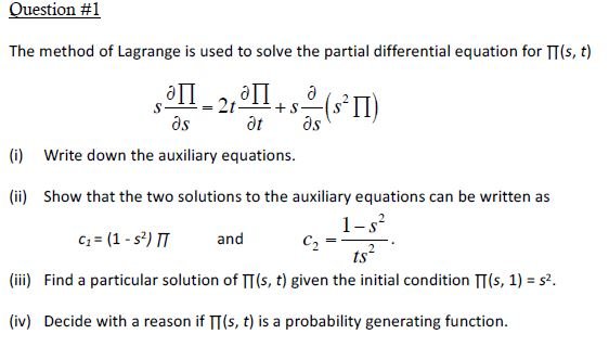 Question #1 The method of Lagrange is used to solve | Chegg.com