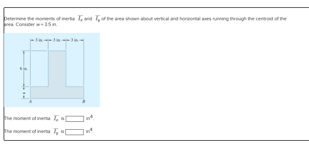 Solved Determine the moments of inertia Ix and Iy of the | Chegg.com