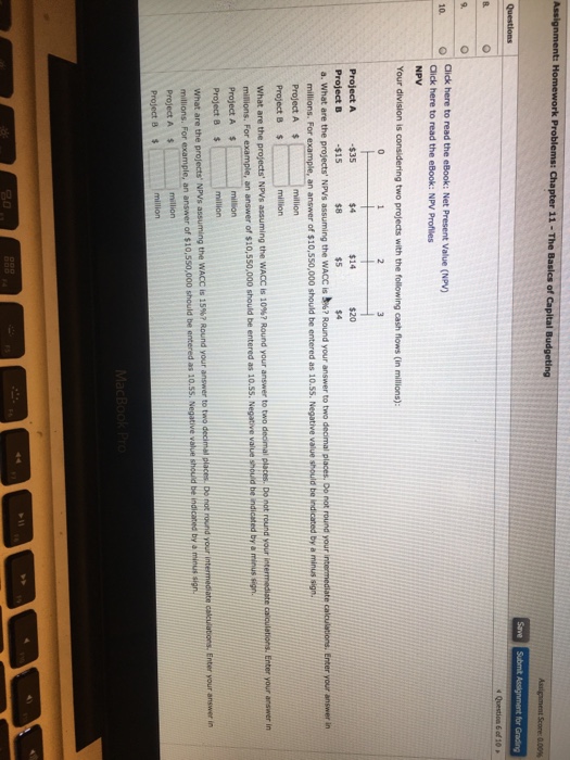 Solved Chapter 11- The Basics of Capital Budgeting 6of 10ト o | Chegg.com