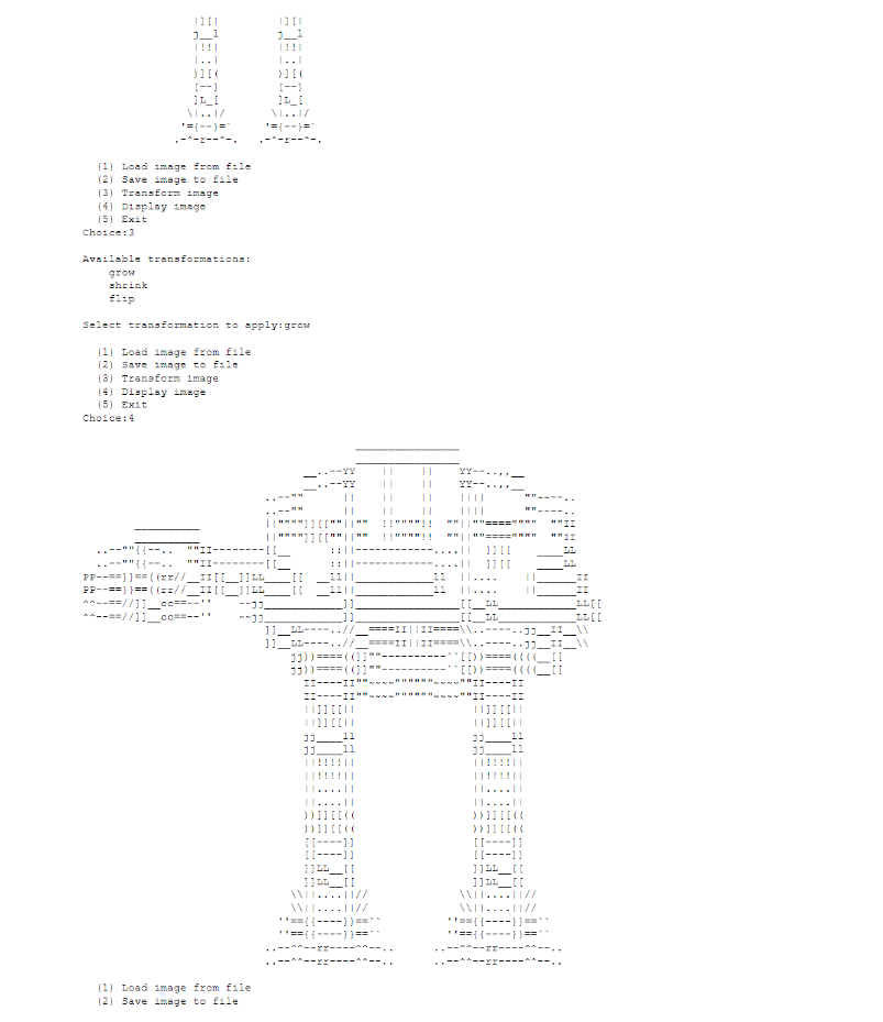 Program 6 The ASCII Art Image Editor ASCII Art is a | Chegg.com