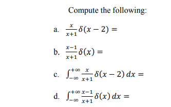 Solved Compute the following: | Chegg.com