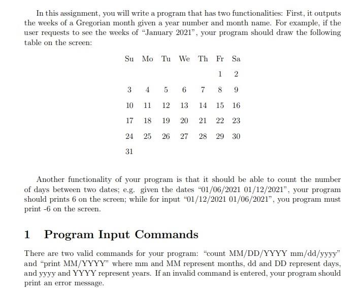 Solved In this assignment, you will write a program that has | Chegg.com