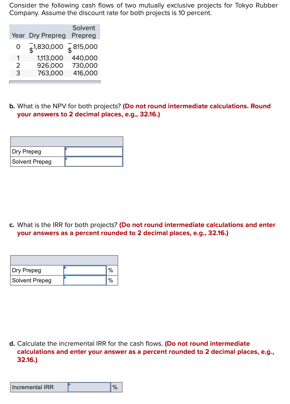 Solved Consider The Following Cash Flows Of Two Mutually | Chegg.com