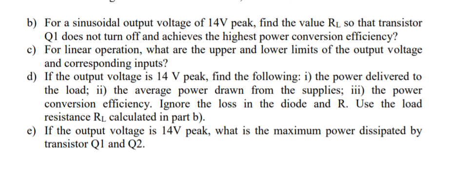 Solved 2. For the class A amplifier circuit shown, assume | Chegg.com