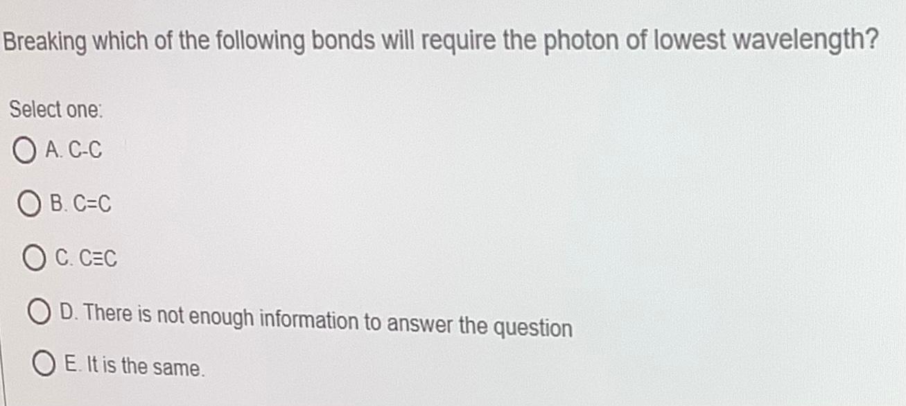 Solved If A Mole Of Photons Of Light Has 2 39 J Mol Energy Chegg Com