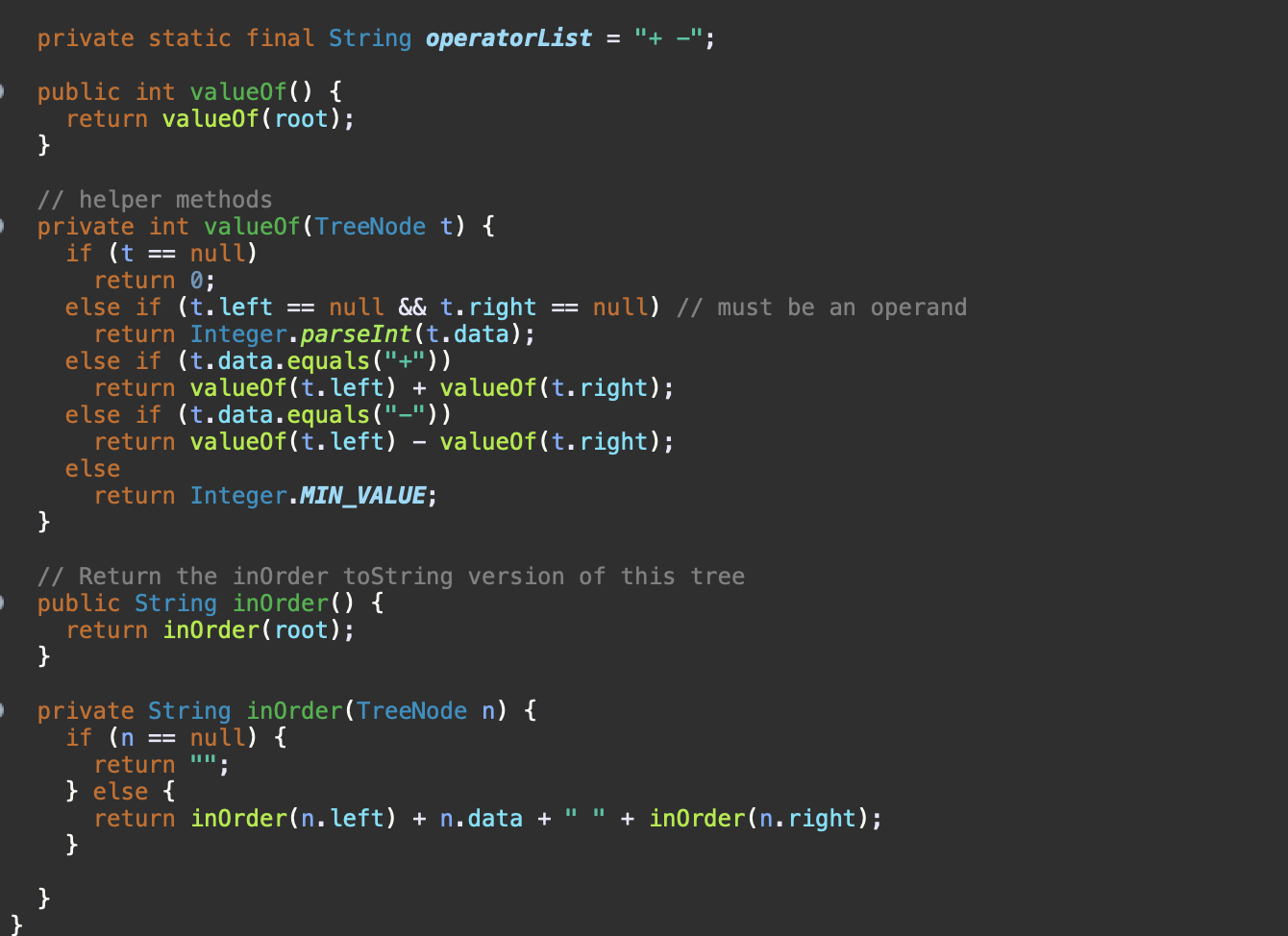 Solved . Using the code demo PrefixExpression Tree.java, add | Chegg.com