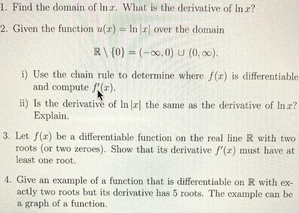 how to find the domain of lnx