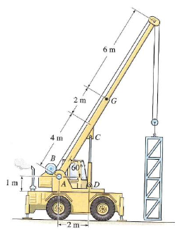 Solved 1. The frame assembly has a mass of 8000 kg and it is | Chegg.com