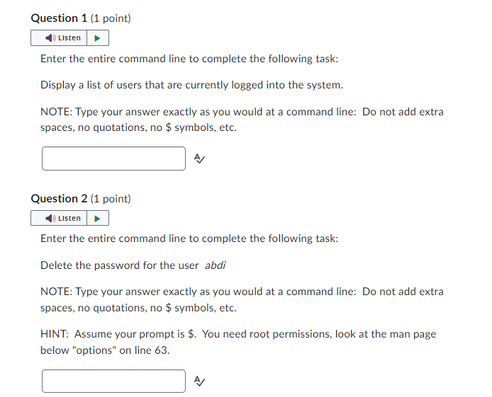 Solved Enter the entire command line to complete the | Chegg.com