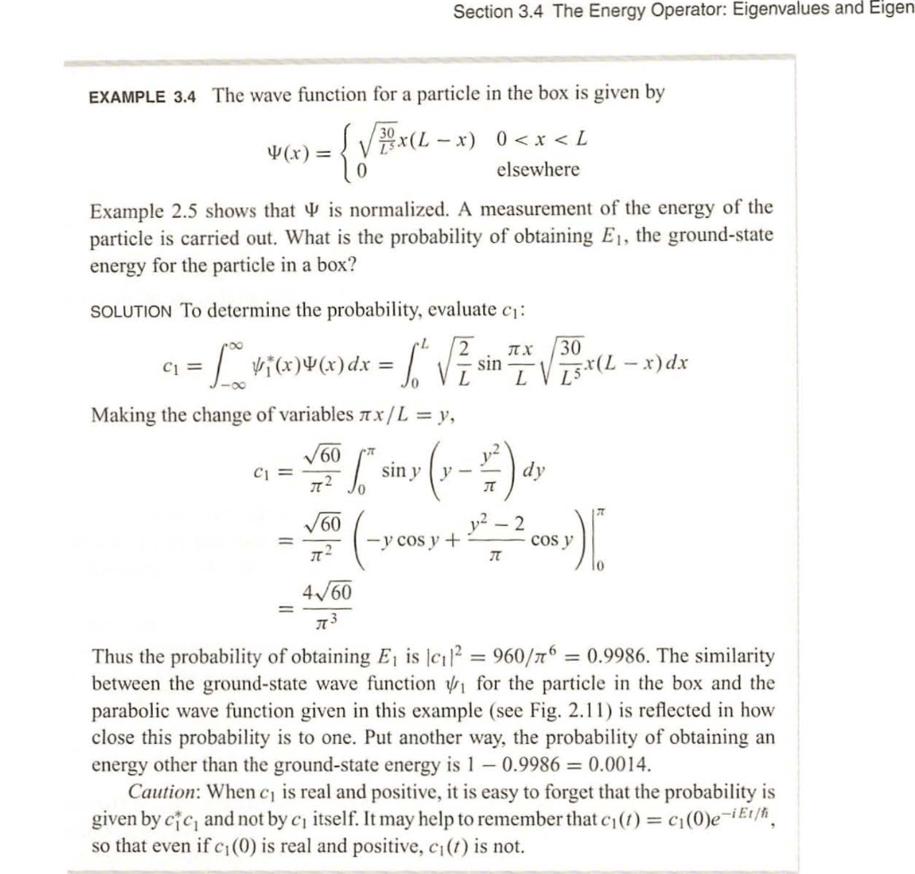 Solved Section 3.4 The Energy Operator: Eigenvalues and | Chegg.com