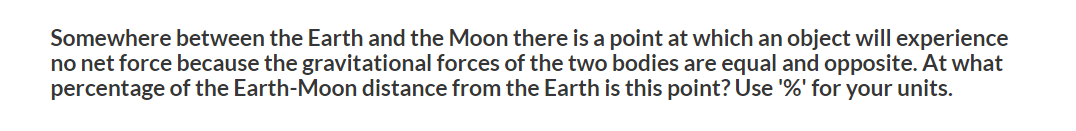 Solved Somewhere between the Earth and the Moon there is a | Chegg.com