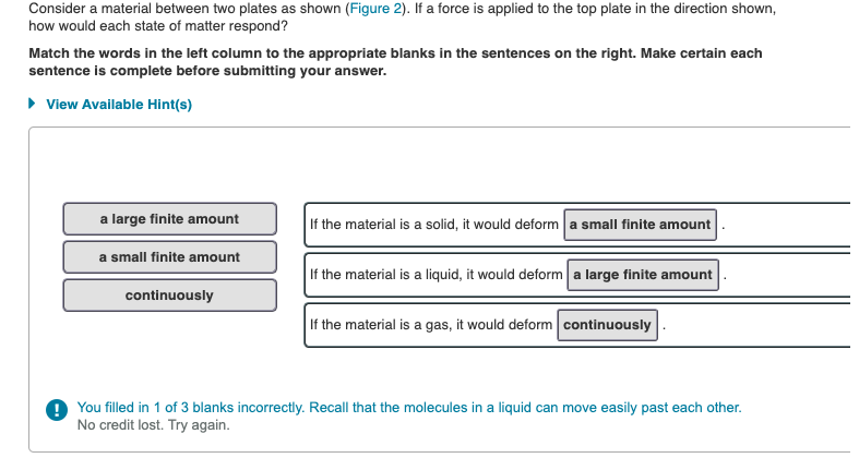 Solved Consider a material between two plates as shown | Chegg.com