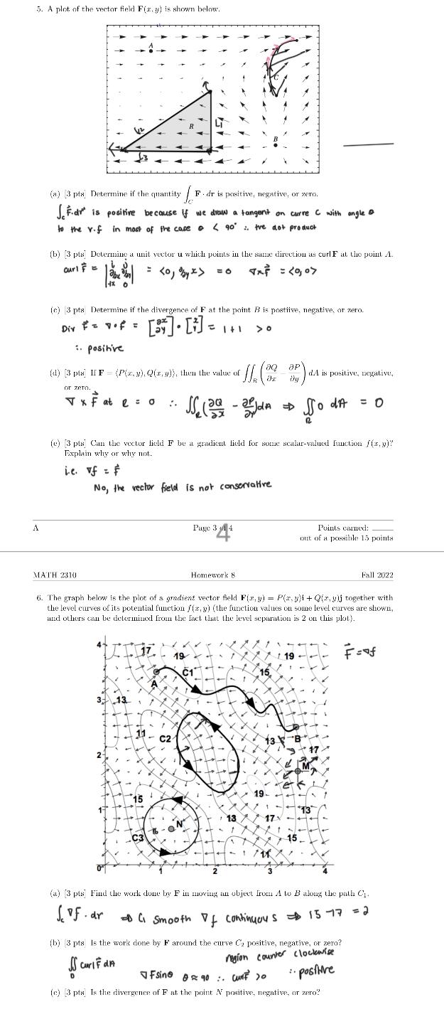 5. A plot of the vector field F(x,y) is shown helow. | Chegg.com