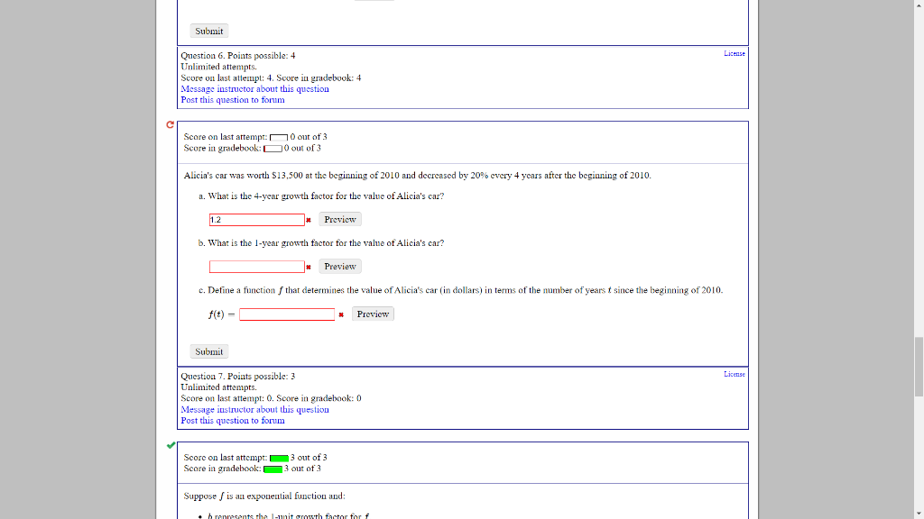 Solved Submit Question 6. Points possible: 4 Unlimited | Chegg.com