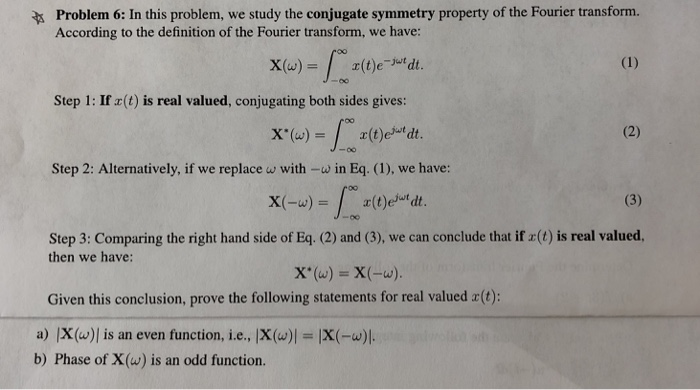 Solved Problem 6: In this problem, we study the conjugate | Chegg.com